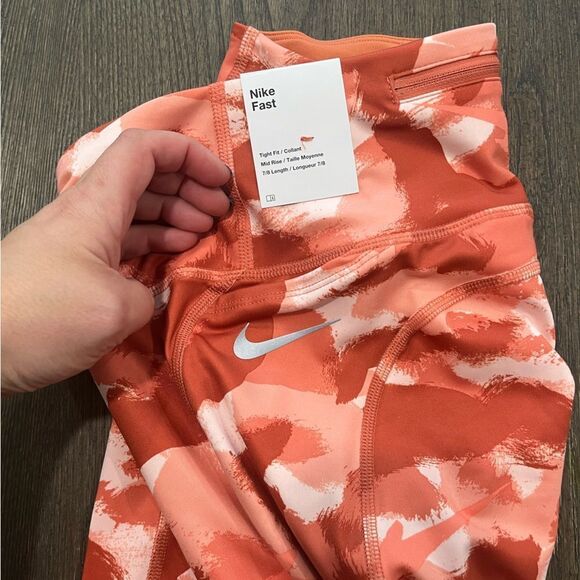NWT Nike Dri-FIT Fast Mid-Rise 7/8-Length Printed Leggings - Size S - Picture 10 of 11